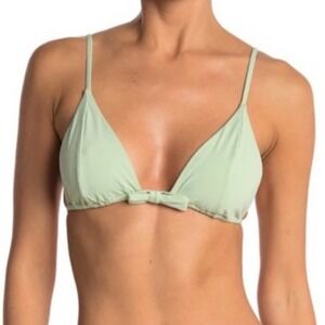 NWT WeWoreWhat Cooper Bikini Triangle Top Aqua Foam Size Large New Tags